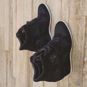 Ash Bowie Suede Wedge Mesh Sneakers-Size 39